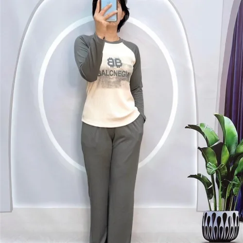 Đồ bộ quần dài áo tay dài 2 màu in chữ