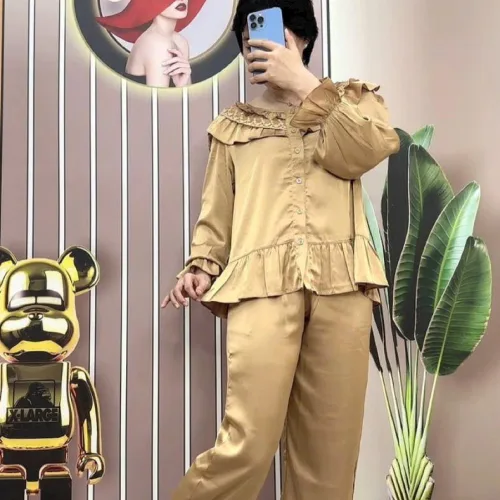 Đồ bộ quần dài áo tay dài bèo màu trơn