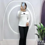 Đồ bộ quần dài áo tay dài cổ tròn in chữ