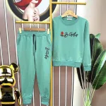 Đồ bộ quần dài áo tay dài cổ tròn in chữ