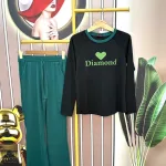 Đồ bộ quần dài áo tay dài cổ tròn in chữ