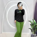 Đồ bộ quần dài áo tay dài cổ tròn in hình tim