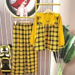 Đồ bộ quần dài áo tay dài cổ v caro