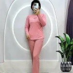 Đồ bộ quần dài áo tay dài in hình trái tim trước ngực