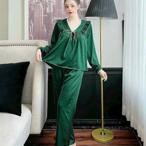 Đồ bộ quần dài áo tay dài màu trơn