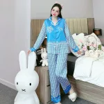 đồ bộ quần dài áo tay dài vải latin hình labubu