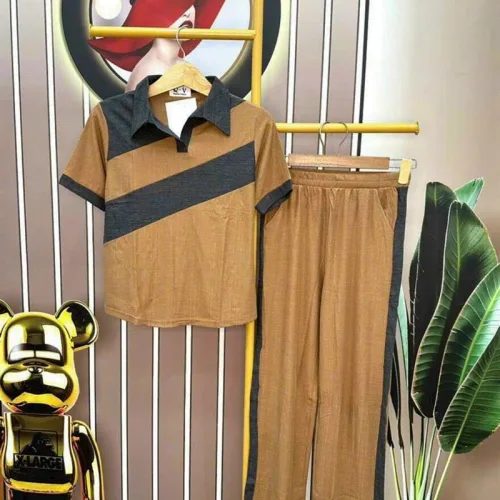 Đồ bộ quần dài áo tay ngắn cổ bẻ