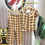 Đồ bộ quần dài áo tay ngắn cổ sen hoạ tiết