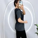 Đồ bộ quần dài áo tay ngắn cổ tròn in chữ