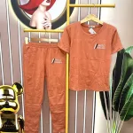 Đồ bộ quần dài áo tay ngắn cổ tròn in chữ