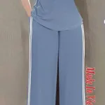 Đồ bộ quần dài áo tay ngắn cổ tròn in chữ good