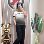 Đồ bộ quần dài áo tay ngắn cổ tròn in hình