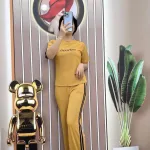Đồ bộ quần dài áo tay ngắn in chữ