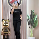 Đồ bộ quần dài áo tay ngắn in chữ
