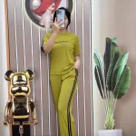 Đồ bộ quần dài áo tay ngắn in chữ