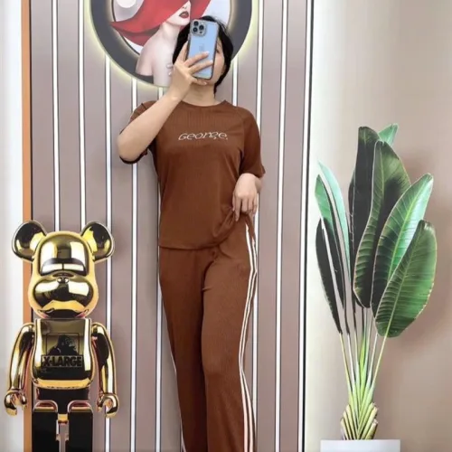 Đồ bộ quần dài áo tay ngắn in chữ