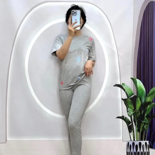Đồ bộ quần dài áo tay ngắn in hình