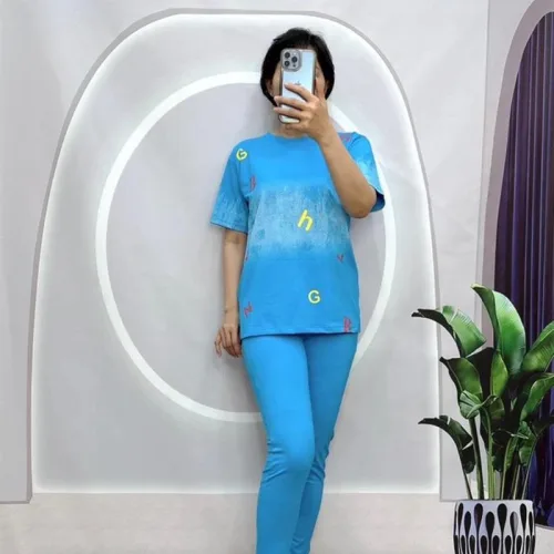 Đồ bộ quần dài áo tay ngắn in hình
