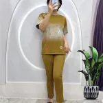 Đồ bộ quần dài áo tay ngắn in hình
