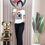 Đồ bộ quần dài áo tay ngắn in hình