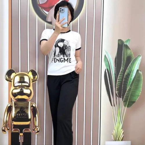 Đồ bộ quần dài áo tay ngắn in hình