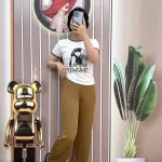 Đồ bộ quần dài áo tay ngắn in hình