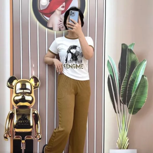 Đồ bộ quần dài áo tay ngắn in hình
