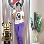 Đồ bộ quần dài áo tay ngắn in hình