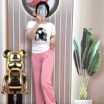 Đồ bộ quần dài áo tay ngắn in hình