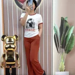 Đồ bộ quần dài áo tay ngắn in hình