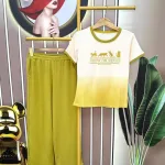 Đồ bộ quần dài áo tay ngắn in hình