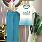 Đồ bộ quần dài áo tay ngắn in hình