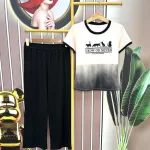 Đồ bộ quần dài áo tay ngắn in hình
