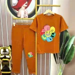 Đồ bộ quần dài áo tay ngắn in hình bông hoa