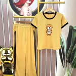 Đồ bộ quần dài áo tay ngắn in hình gấu