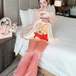 Đồ bộ quần dài áo yếm dây hoạ tiết dễ thương
