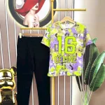 Đồ bộ quần dài đen áo tay ngắn in số
