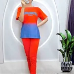 Đồ bộ quần dài màu áo tay ngắn cổ tròn 2 màu