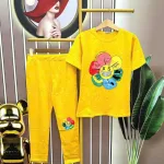 Đồ bộ quần dài màu áo tay ngắn in hình bông hoa