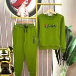 Đồ bộ quần dài ống bo áo tay dài cổ tròn in chữ