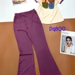 Đồ bộ quần dài ống loa áo cổ tròn tay ngắn in hình