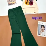 Đồ bộ quần dài ống loa áo cổ tròn tay ngắn in hình