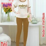 Đồ bộ quần dài ống nhỏ áo tay ngắn in chữ
