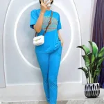 Đồ bộ quần dài ống nhỏ áo tay ngắn in số