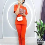 Đồ bộ quần dài ống nhỏ áo tay ngắn in số