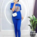 Đồ bộ quần dài ống nhỏ áo tay ngắn in số