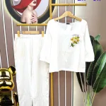 Đồ bộ quần dài ống suông áo tay lửng form rộng