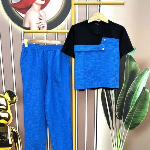 Đồ bộ quần dài ống suông áo tay ngắn
