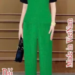 Đồ bộ quần dài ống suông áo tay ngắn 2 màu