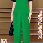 Đồ bộ quần dài ống suông áo tay ngắn 2 màu